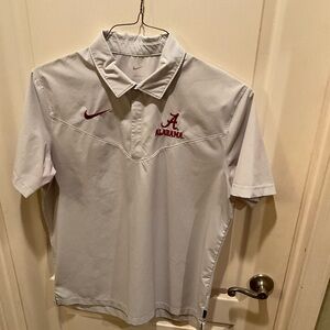 Nike Men's White and Red Polo Shirt